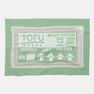 Tofu Pop Art Livsmedelsförpackningar Kökshandduk