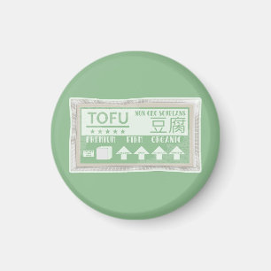 Tofu Pop Art Livsmedelsförpackningar Magnet