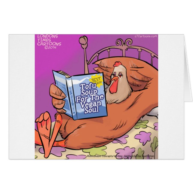 Tofu Vegan Soul Funny Hälsningskort (Framsidan Horizontal)