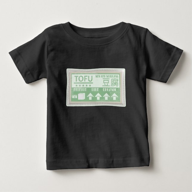 Tofu Vegan Vegetarian Food T Shirt (Framsida)