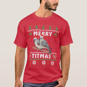 Tofyllt Titmus Merry Titmas Gift Bird watch T Shirt
