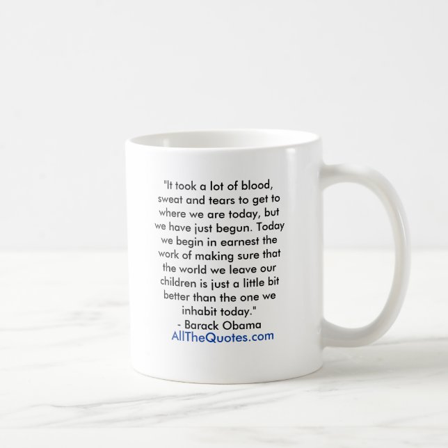 "Tog det ett raddablod, svett och tårar för att Kaffemugg (Höger)
