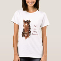 Tog du med morötter? Fånig Horse Humor