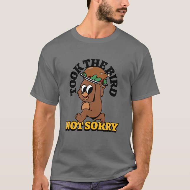 Tog Fågeln Inte Ledsen Överdimensionerad T Shirt (Framsida)