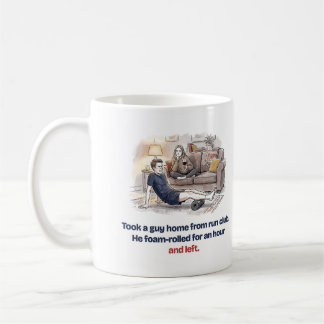 Tog med en kille hem från löparklubben Rolig löpar Kaffemugg