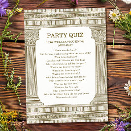 Toga-fest Quiz-kort Inbjudningar