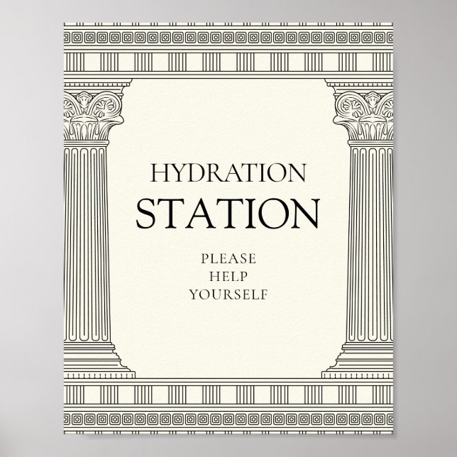 Toga Party Hydration station för vattenhörna Poster (Framsidan)