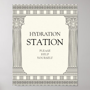 Toga Party Hydrationsstation för vattenhörn Poster