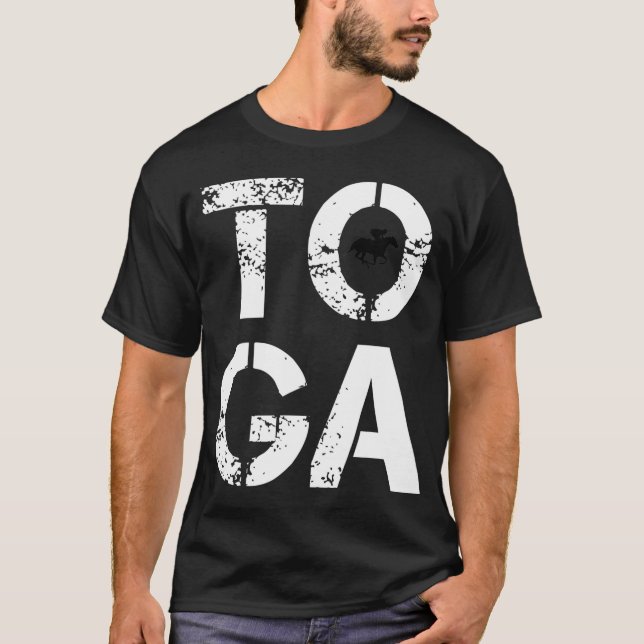 Toga Saratoga Vår Horse Tävla T Shirt (Framsida)