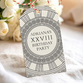 Toga Tema party med mönster i nyckel Presentetikett