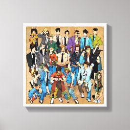 Together and mixed. canvastryck