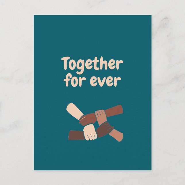 Together for ever - life quotes vykort (Framsida)