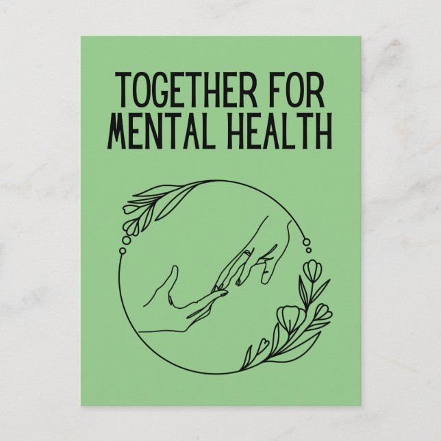 Together For Mental Health Vykort (Framsida)