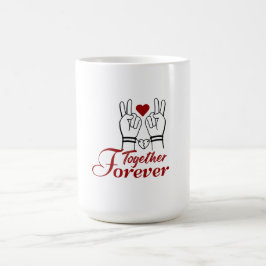 “Together Forever – Romantic Valentine’s Day Coupl Kaffemugg
