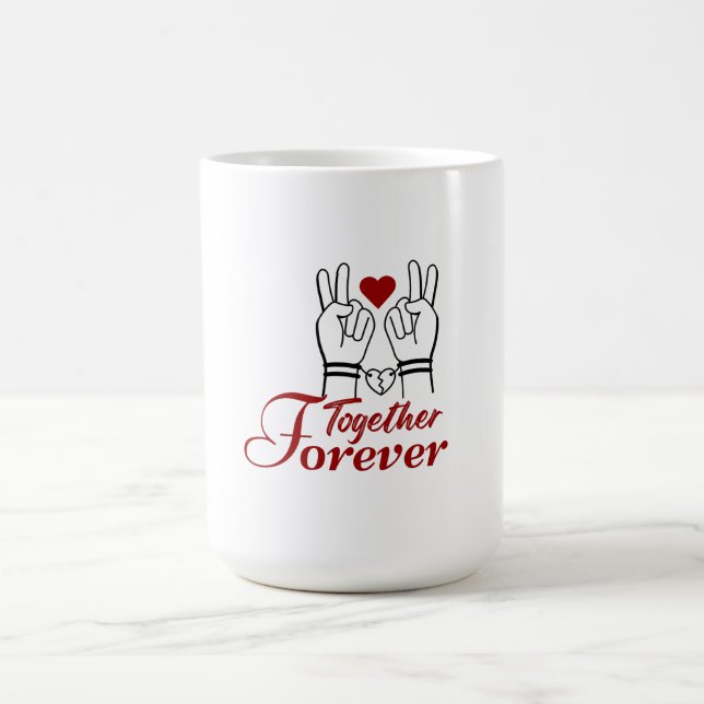 “Together Forever – Romantic Valentine’s Day Coupl Kaffemugg (Center)