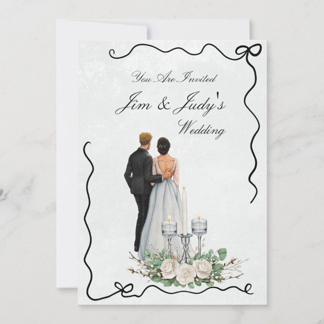 Together Forever - Wedding Celebration Invitation Inbjudningar (Framsida)