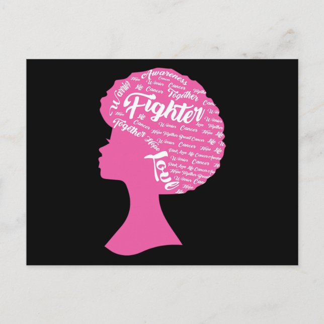 Together Hope Love Breast Cancer Awareness Inbjudan Vykort (Framsida)