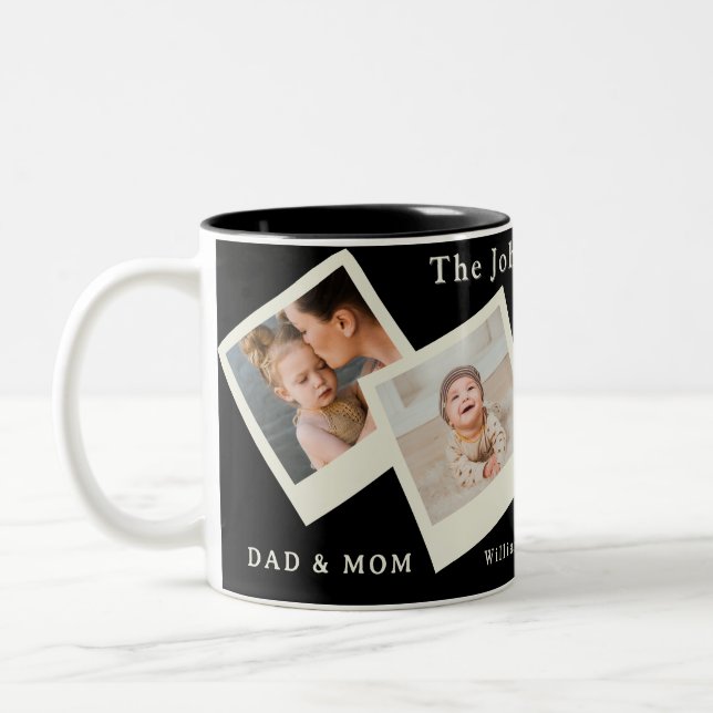Together Is Everything – Family Photo Collage Mug Två-Tonad Mugg (Vänster)