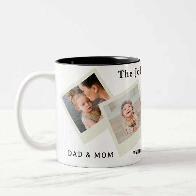 Together Is Everything – Family Photo Collage Mug Två-Tonad Mugg (Vänster)