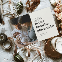 Together is our favorite place photo holiday card julkort