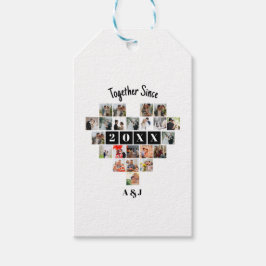 Together Since Year 22 Heart Photo Collage Couple Presentetikett