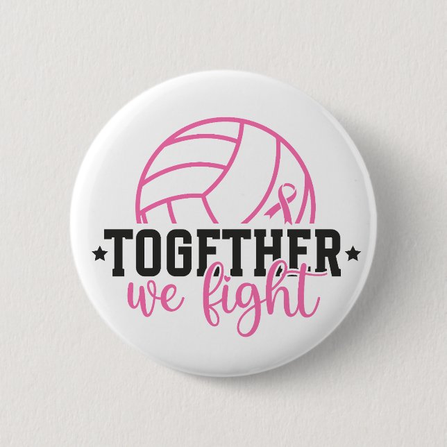 Together We Fight Breast Cancer Pink Ribbon Knapp (Framsida)