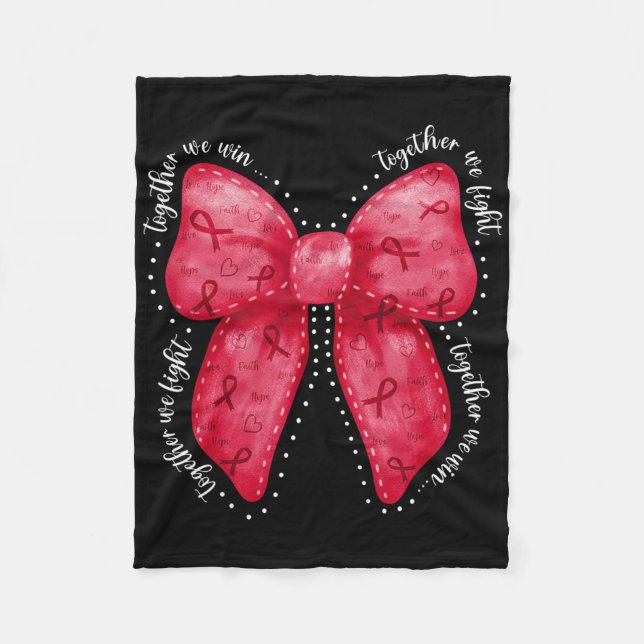 Together We Fight Together We Win Blood Cancer Awa Fleecefilt (Framsidan)