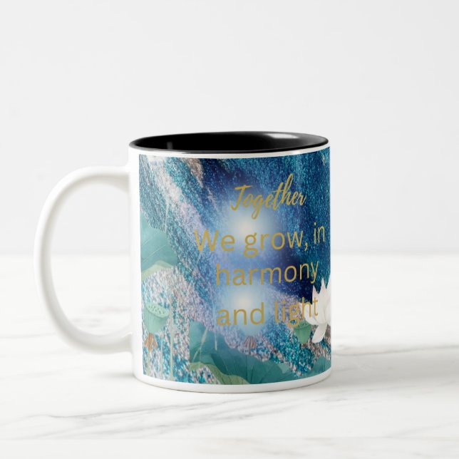 Together We Grow Mug – Harmony & Light Affirmation Två-Tonad Mugg (Vänster)