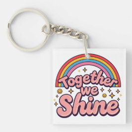 Together We Shine – Rainbow Retro Pride Quote