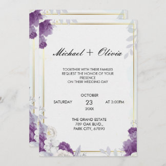 Together With Their Families Wedding Invitation Wo Inbjudningar