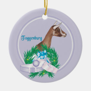 Toggenburg Goat Personlig Helgdag Ornament