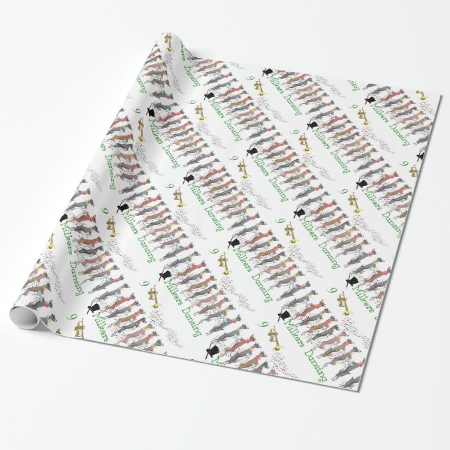 Toggenburg Goats Dancing Jul Wrapping Papper Presentpapper (Utrullad)
