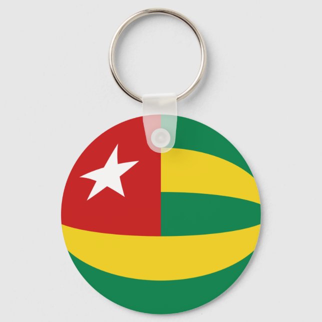 Togo Fisheye Flagga Keychain Nyckelring (Framsida)