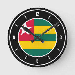Togo Flag Elegant Rund Klocka