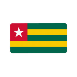 Togo flagga adressetikett