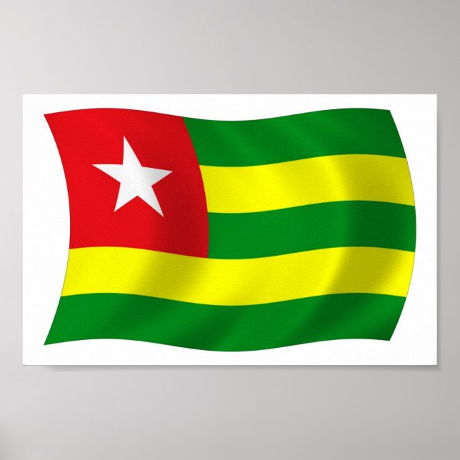 Togo Flagga Affisch Tryck (Framsidan)
