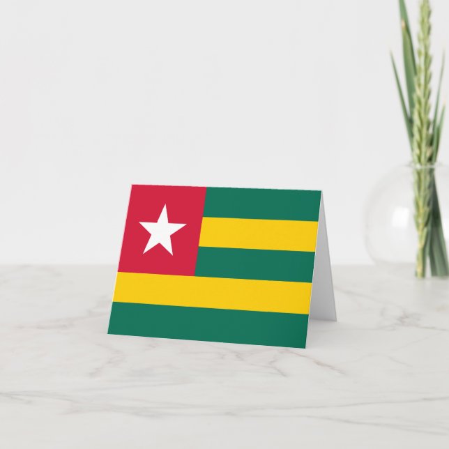 Togo flagga anteckningskort (Framsida)