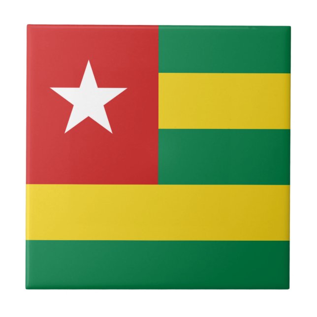 Togo Flagga Ceramic Tile Kakelplatta (Framsidan)