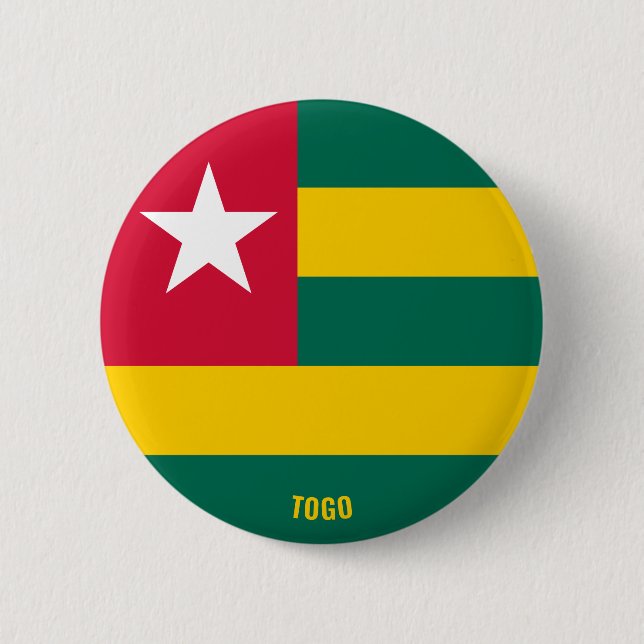 Togo Flagga Cute Patriotic Knapp (Framsida)