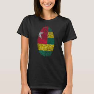 Togo Flagga Fingerprint Det finns i min DNA Gift T Shirt