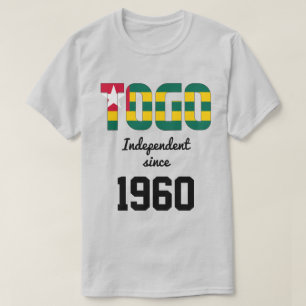 Togo Flagga IndeIndeIndeSjälvständighet Firande T Shirt