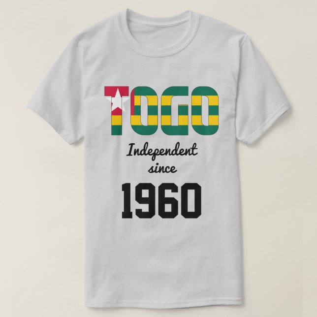 Togo Flagga IndeIndeIndeSjälvständighet Firande T Shirt (Design framsida)