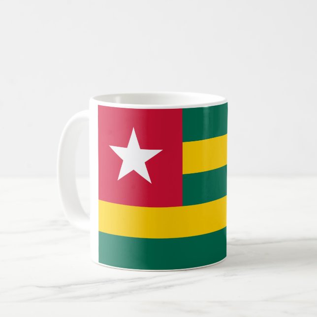 Togo Flagga Kaffemugg (Framsida vänster)