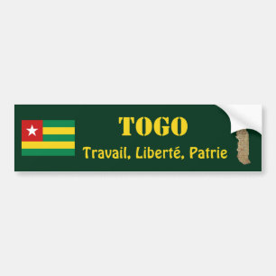 Togo Flagga + Kart Dekal