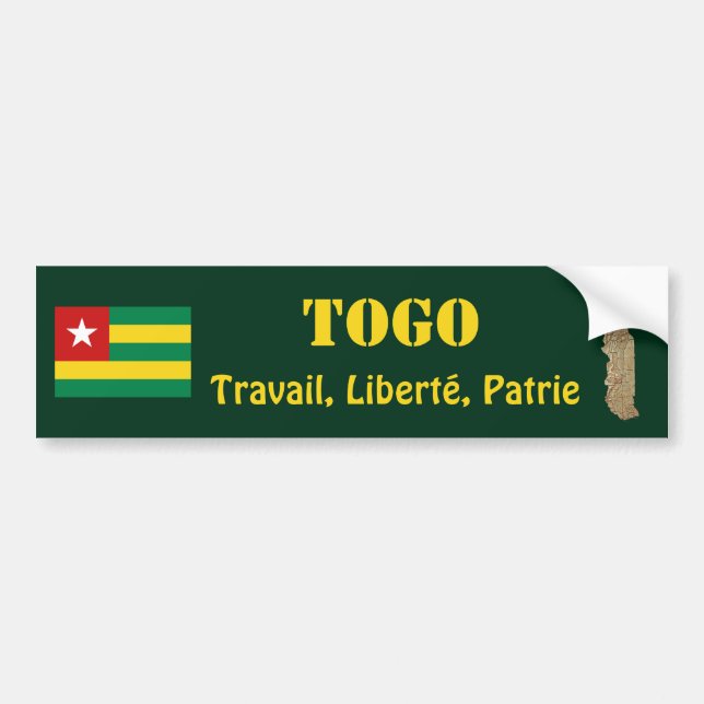 Togo Flagga + Kart Dekal (Framsidan)