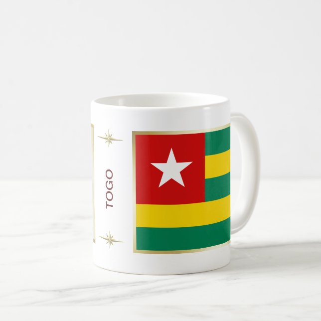 Togo Flagga + Kartmugg Kaffemugg (Framsida höger)