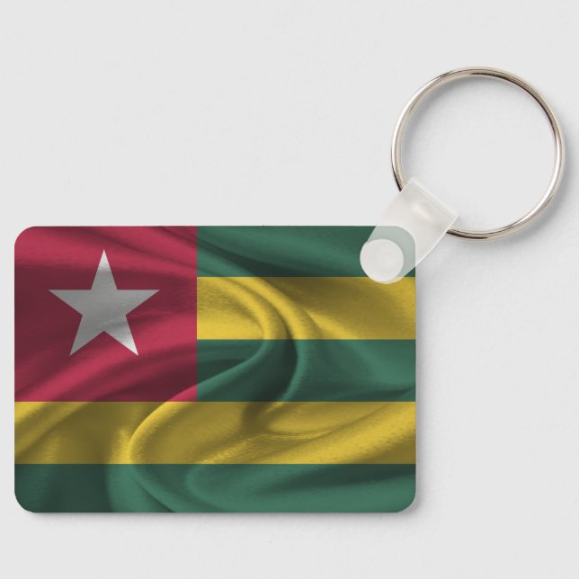 Togo Flagga Keychain Nyckelring (Framsida)