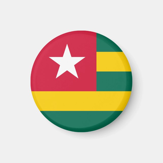 Togo flagga magnet (Framsidan)