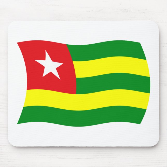 Togo Flagga Mousepad Musmatta (Framsidan)