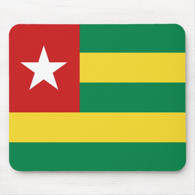 Togo Flagga Mousepad Musmatta (Framsidan)